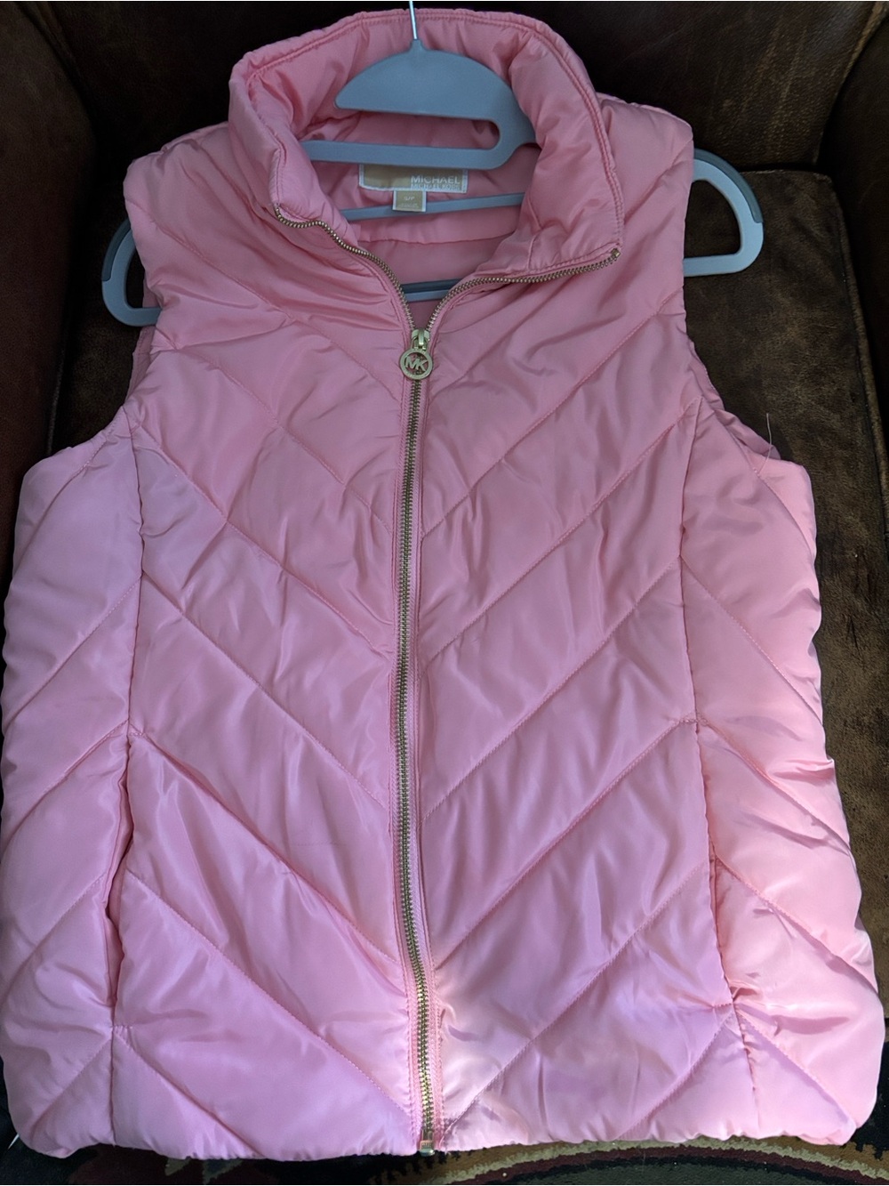 Michael Kors Bubblegum Pink Quilted Puffer Vest - Picture 6 of 7